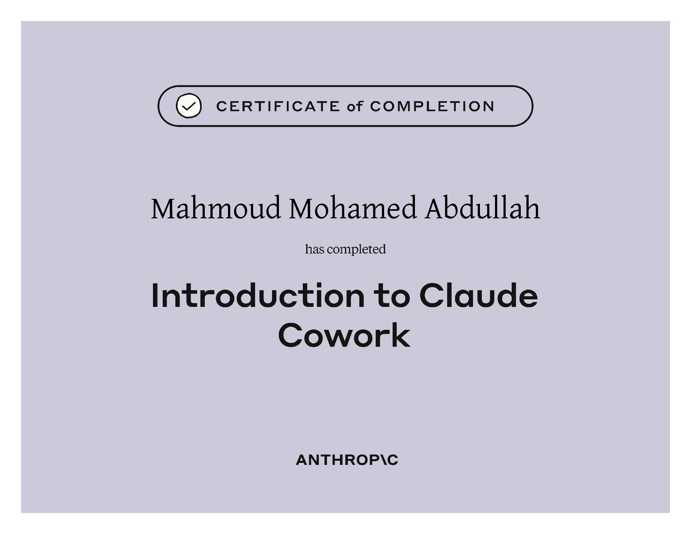 Introduction to Claude Cowork Certificate